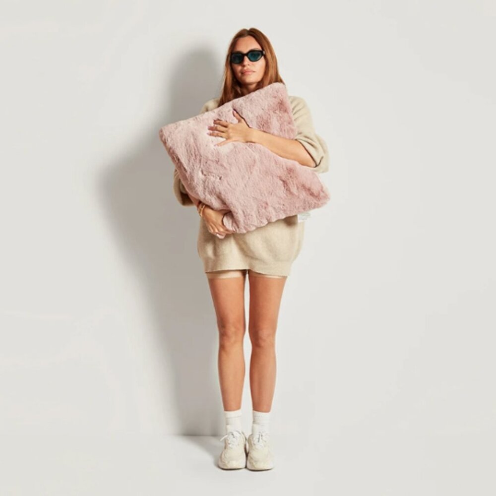 NIP Unhide Squish Pillow Machine Washable Rosy Baby Square Retail Price $99.00